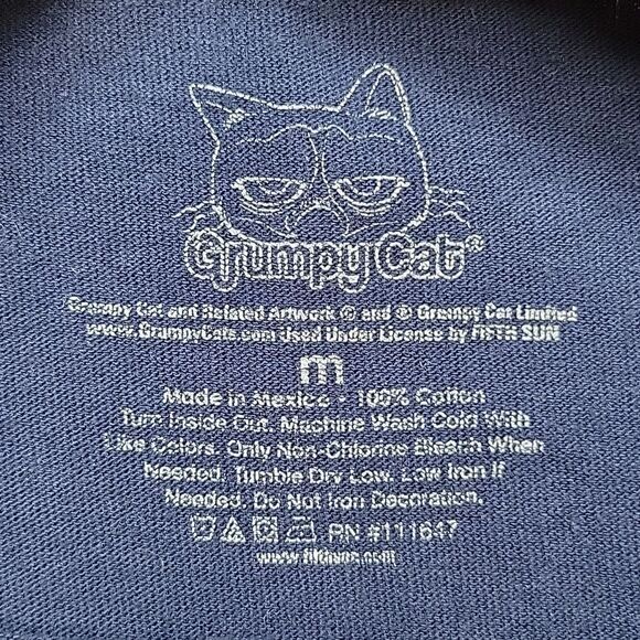 Grumpy Cat Blue Tee-shirt Size Medium - Picture 4 of 5